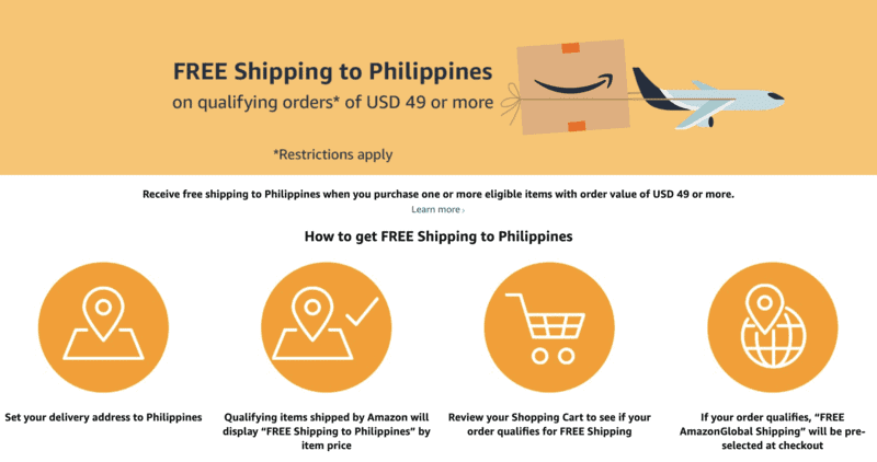 Amazon Philippines free shipping Amazon Philippines free shipping