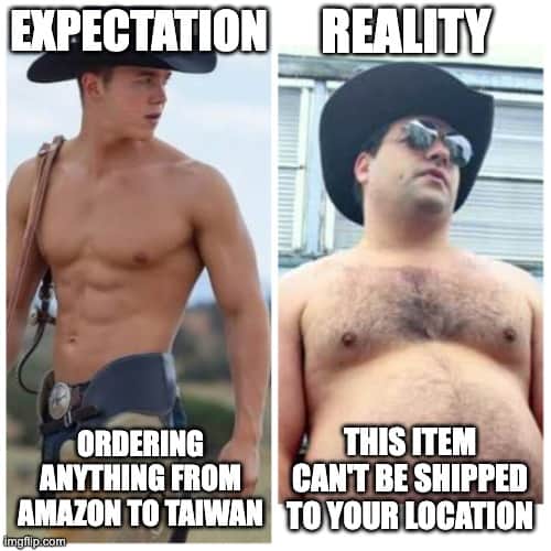 Amazon Taiwan expectation vs reality meme Amazon Taiwan expectation vs reality meme