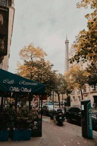 At a cafe in Paris At a cafe in Paris