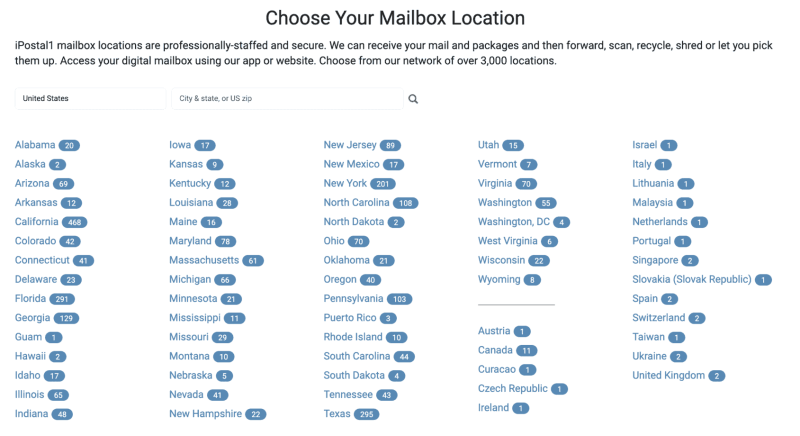 Over 3000 locations Over 3000 locations
