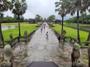 People walking in Siem Reap People walking in Siem Reap