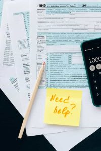 tax documents on table tax documents on table